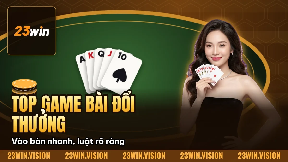 Hình minh họa bài viết: Top Game Bài Đổi Thưởng Hot Nhất 2026 Tại 23WIN