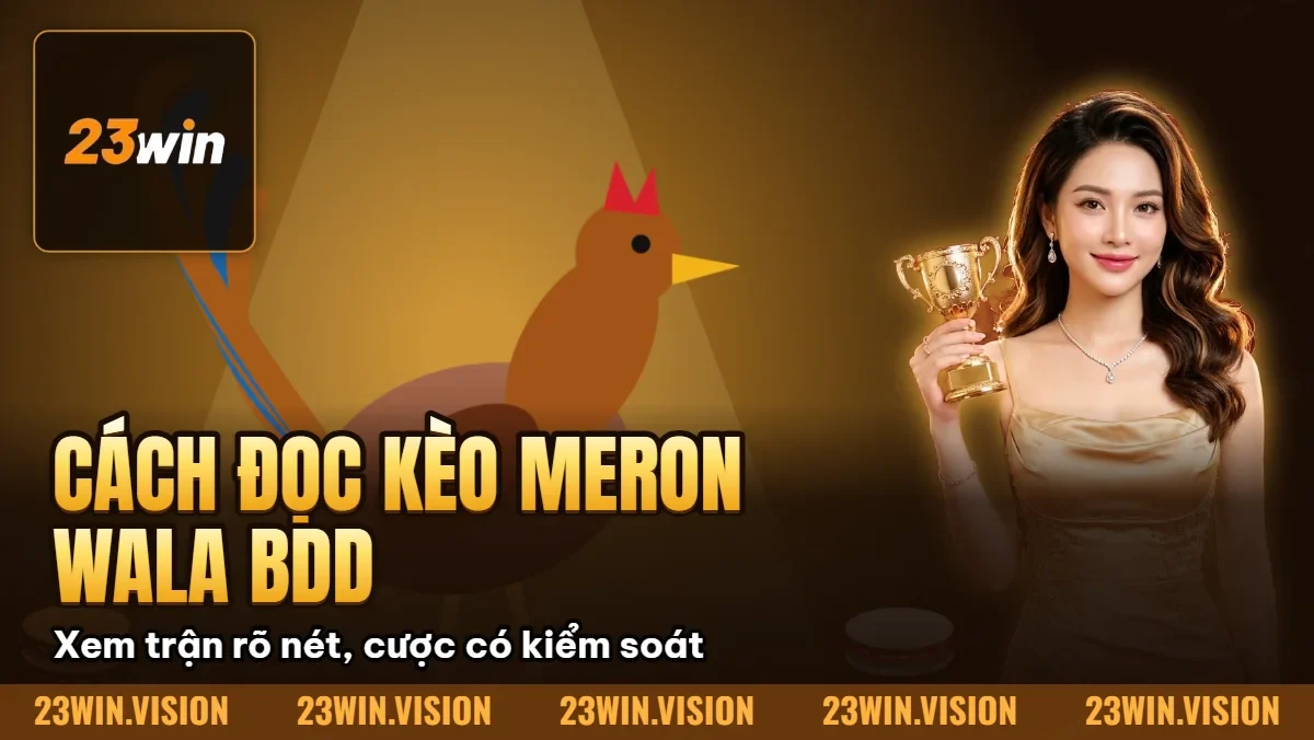 Hình minh họa bài viết: Cách Đọc Kèo Meron Wala BDD Trong Cá Cược Đá Gà Tại 23WIN